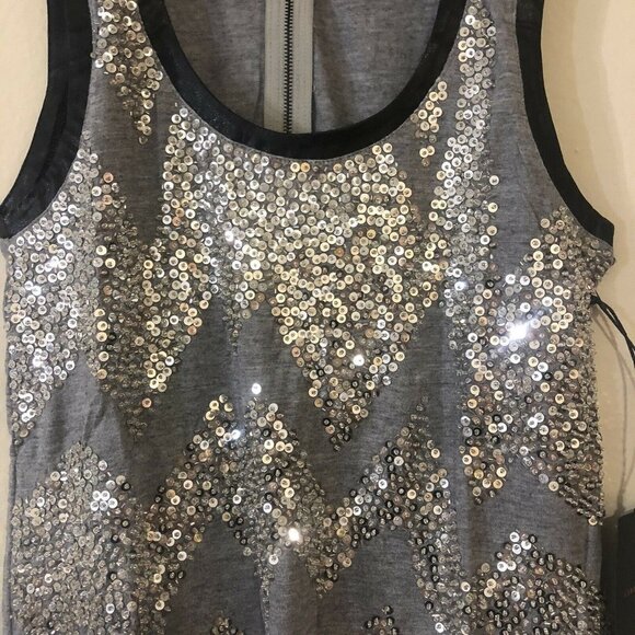Line & Dot REVOLVE Sequin Vegan Leather Tank Top S - Picture 3 of 8